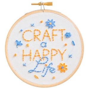 "Craft a Happy Life" Embroidery Kit